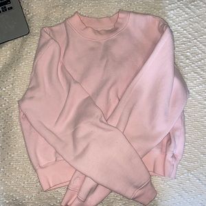 Cropped pink aritzia sweater